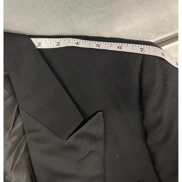 Hickey Freeman Boardroom Blazer Jacket Mens 41 Long Black 100% Wool Sport Coat - Picture 10 of 16